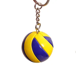 Basketball Key Chain 3D Mini Sports Trend NBA Ball Toy 3D PVC Basketball Keychain Ball for Promotional Gifts