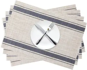 PVC placemat yemek masası yıkanabilir ısıya dayanıklı kaymaz vinil dokuma mutfak yer paspasları ev mutfak restoran