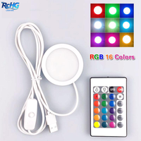 Ventes chaudes, éclairage LED RGB USB sous l'armoire, impression 3D, lumière de tablette avec télécommande, éclairage d'étagère pour kit de lampe LED Bambu Lab, coque de lampe 001