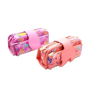 High Quality School 3 Folded Allover Printing Pattern Pencil Case Special Kids Pencilcase Large Pencil Box Famous Brands