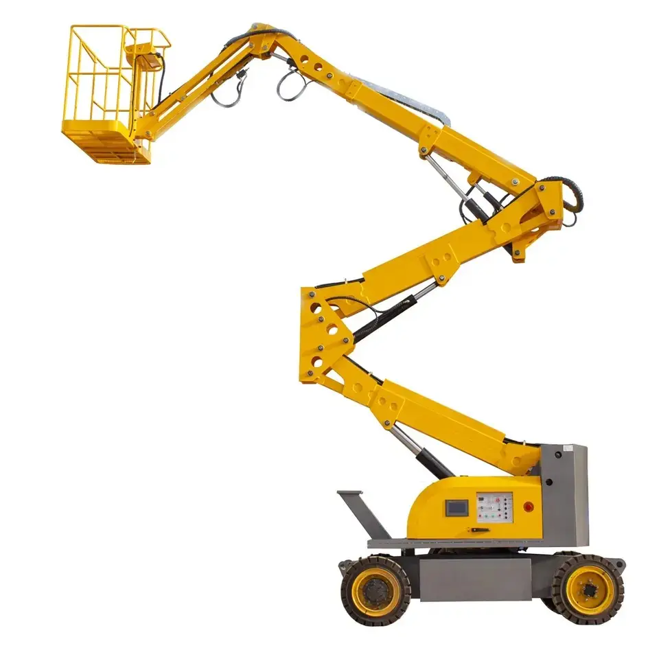 Hot Sale smart design 22 Meters Straight Electric Boom Man Lift Aerial Platform Self-propelled curved arm lifting work platform