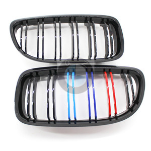 กระจังหน้า BMW E90 LCI สีดำเงา ลายเส้นคู่ รุ่น M วัสดุ ABS พลาสติก รหัส 51137201969 - Product Image 1