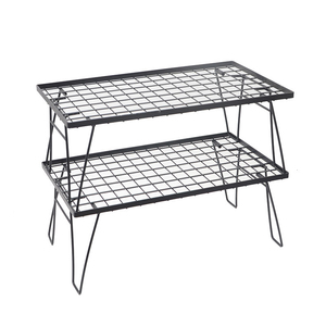 Nướng thịt nướng di động gấp than BBQ lưu trữ giá ngoài trời hút thuốc kệ cho dã ngoại sân thượng cắm trại du lịch Stackable bàn - Product Image 1