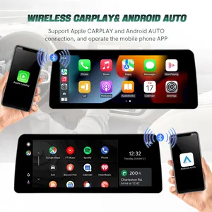 ZLH Android 13 12,3 дюймов HD1920 * 720P сенсорный экран Carplay Auto для Bmw 5 серии F10 F11 Cic Nbt 2011 2014 Bt Gps 4G радио Wifi