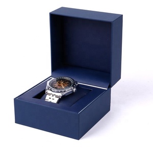 Design di lusso Logo personalizzato di alta qualità scatola di carta in pelle blu per <span class=keywords><strong>orologio</strong></span> da polso da uomo - Product Image 2