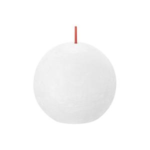 Bolsius Kugelkerze Rustiko Shine Ø 8cm wolkiges Weiß - Product Image 1