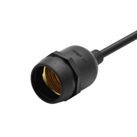 Support de lampe d'extérieur 2M IP44 étanche E27/E26 Ampoules Edison Rallonge Globe pour mariage Noël Douille étanche