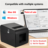 Impresora de recibos Bluetooth de alta velocidad de 80mm Impresora térmica inalámbrica Pos para pequeñas empresas para Android y Windows
