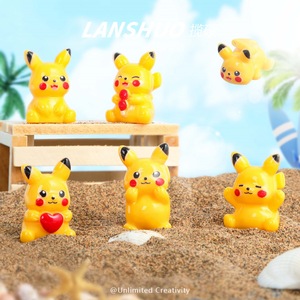 Figura de Pikachu de Resina, Miniatura 3D, Adorno de Escritorio, Decoración del Hogar, Figura de Animal de Plástico - Product Image 1