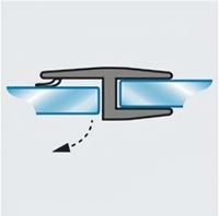 Moderne H-Vorm Waterdichte Douchedeur Afdichting Strip Zijafdichtstrips Voor Badkamer Glazen Douchewand