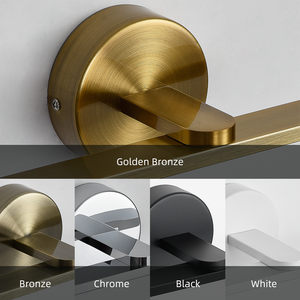 Lámpara de Pared LED Moderna, Diseño Rectangular Minimalista en Bronce Dorado, Luz Blanca Cálida de 3500K para Baño, Uso Interior - Product Image 6