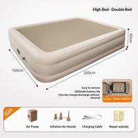 Nouveau matelas gonflable automatique en soie aérienne pour l'extérieur avec pompe intégrée électrique pour le camping et la maison