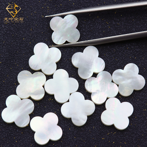Trébol suelto madre perla 6mm/8mm/10mm/12mm/15mm Concha blanca Natural trébol de cuatro hojas piedras preciosas sueltas para la fabricación de joyas - Product Image 2