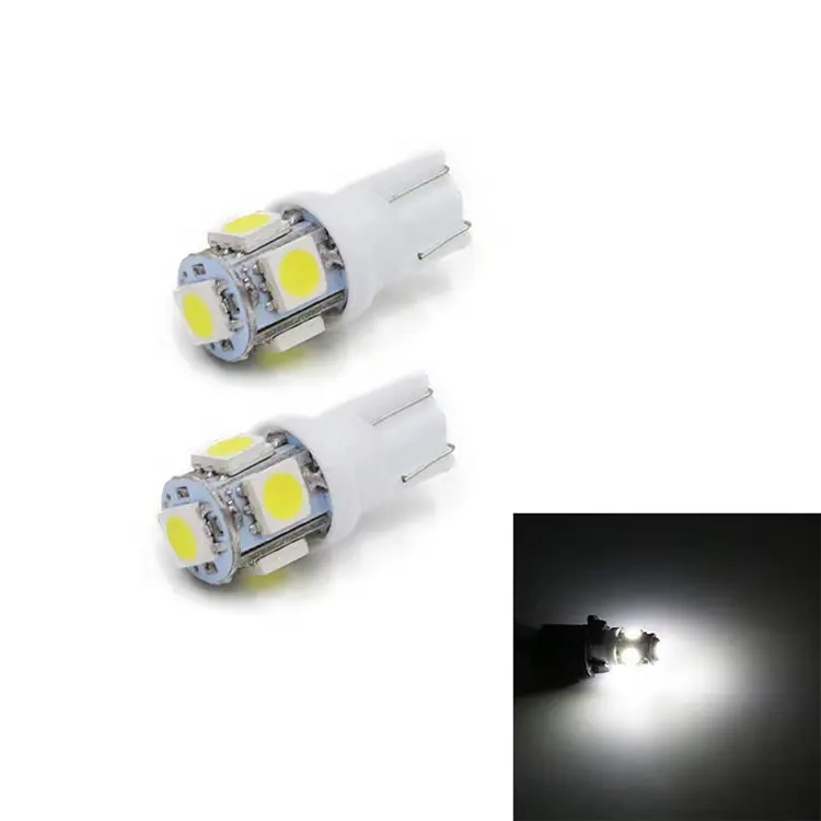 مصباح إضاءة ليد سريع T10 Led 501 5smd موصل كان W5w, بسعر الجملة ، 5050 فولت ، قاعدة الوتد ، 12 فولت