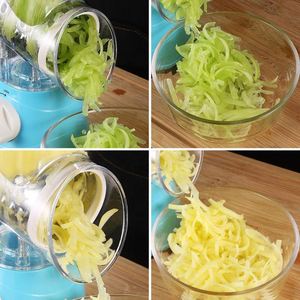 Râpe à spirale manuelle rapide et sûre en plastique pour légumes, fruits et fromages - Product Image 3
