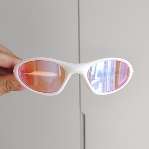 Gafas de Sol Deportivas Estilo O, Blancas y Negras, Montura Plateada TR90, <span class=keywords><strong>Lentes</strong></span> Polarizadas para Ciclismo, Gafas de Diseño Unisex, Gafas de Sol de Lujo - Product Image 3