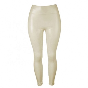 Hot Sale New Bright Pu Women's Sexy High Waist Shorts <strong>Leather</strong> <strong>Leggings</strong> Pencil Pants Slimming - Product Image 6