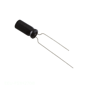 ตัวเก็บประจุแบบรูทะลุ (Through Hole) ยี่ห้อ Manufacturer Channel รุ่น 27uF CAP ALUM 27UF 20% 50V RADIAL TH  EEU-FS1H270B - Product Image 1