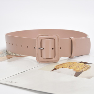 <span class=keywords><strong>Ceinture</strong></span> large en cuir <span class=keywords><strong>de</strong></span> vachette fendue avec boucle en alliage décontractée pour femmes avec design à épingle - Product Image 5