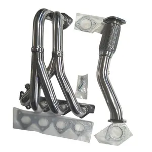 Las carreras de Auto de acero inoxidable del colector de escape cabecera tubo de bajada Kit para Hyundai Tiburon/Elantra 2.0L DOHC 97-01