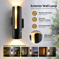 Applique murale extérieure au design moderne, luminaire en aluminium, lumière murale extérieure à incandescence avec diffuseur en polycarbonate pour utilisation en jardin