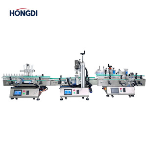 HONGDI <b>Fully</b> <b>Automatic</b> Liquid Filling Production Line for Fruit Juice Yogurt <b>Coffee</b> 35 Bottles/Min Capacity 220V - Product Image 1