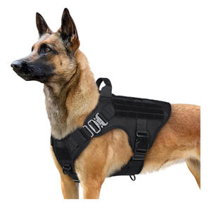 Harnais tactique pour chien de service robuste, sans traction, pour grande race, réglable, corps entier, avec poignée - Product Image 3