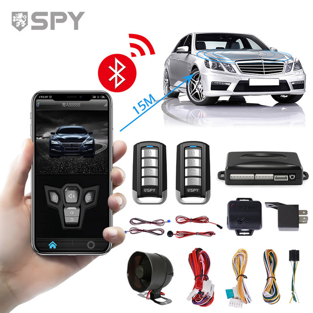 SPY Manual Car Alarm Siren Central Locking System Remote Control Anti-Theft System Compatible Accent Sonata Corolla Polo Fit App