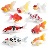 Figurines de poissons artificiels flottants pour aquarium, poissons rouges Koi, créatures marines, décoration