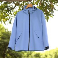 Endurance Shield Jaket Pelindung Cuaca Tahan Air dengan Ritsleting Penuh untuk Latihan Atletik
