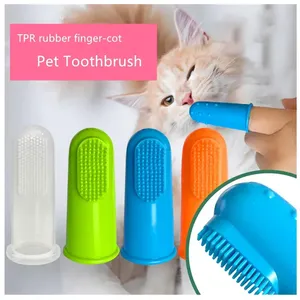 Brosse à dents à doigt KingHon pour chat et chien, outil de nettoyage buccal pour animaux de compagnie - Product Image 1