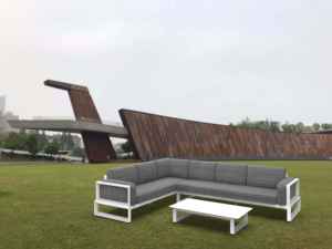 Ensemble de Canapés de <span class=keywords><strong>Jardin</strong></span> de Luxe Modernes en <span class=keywords><strong>Aluminium</strong></span>, Mobilier de Patio pour Extérieur, Balcon, Villa, Cour, Hôtel - Product Image 4