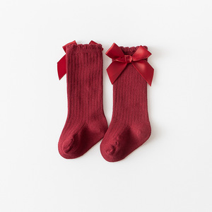 <span class=keywords><strong>Calcetines</strong></span> <span class=keywords><strong>Altos</strong></span> Elásticos con Lazos <span class=keywords><strong>para</strong></span> Niñas, Medias de Princesa hasta la Rodilla, <span class=keywords><strong>Calcetines</strong></span> de Algodón de Alta Calidad en Color Sólido - Product Image 4