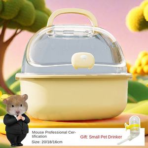 Cage à hamster portable pour usage extérieur, fenêtre transparente en plastique pour les oursons dorés, fournitures pour petits animaux - Product Image 6