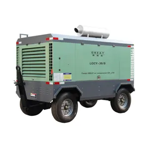 china made Heavy Duty Diesel Engine Driven Portable /Mobile Rotary Screw Air Compressor for Mining