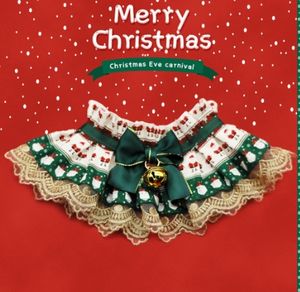 Toallas navideñas de encaje para mascotas, Baberos para perros y gatos, suministros de aderezo para mascotas de otoño e invierno - Product Image 5