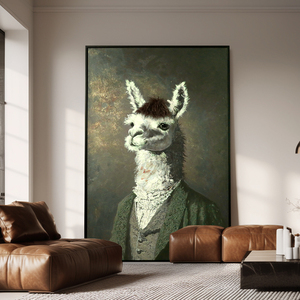 Décoration de la maison Mixed Media Art Alpaga 3D <span class=keywords><strong>Peinture</strong></span> Physique Creative Animal Modélisation Wall Art <span class=keywords><strong>Peinture</strong></span> À L'huile À La Main - Product Image 3