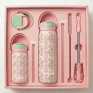 Bottiglia Termica da Viaggio Everich Personalizzabile in Acciaio Inox Riutilizzabile 14 <span class=keywords><strong>18</strong></span> 24 32 oz con Coperchio e Cannuccia Omaggio - Product Image 1