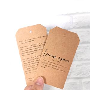 Tái Chế Giấy May Swing Tag Quần Áo Tái Chế Kraft Treo Thẻ - Product Image 4