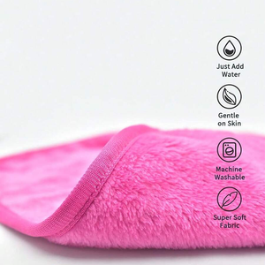 Tampons de nettoyage en microfibre lavables en machine <span class=keywords><strong>démaquillant</strong></span> réutilisable bouffées démaquillantes tampons d'eau logo personnalisable - Product Image 6