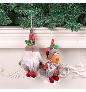 Merry Christmas Home Decoration Standing Christmas Tree Decor with Santa Claus Reindeer Snowman Ornaments Promotional Toys