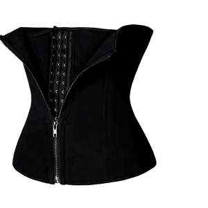 Fashionable Women's Seamless Corset Top Waist Body Shaper Fitness Wear Anti-Bacterial Quick Dry Weight Loss Sport Workout Zipper - Product Image 1