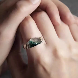 Anillo <span class=keywords><strong>de</strong></span> <span class=keywords><strong>Pareja</strong></span> Estilo Antiguo <span class=keywords><strong>de</strong></span> la Alianza <span class=keywords><strong>de</strong></span> Montañas, Anillo <span class=keywords><strong>de</strong></span> Moda Versátil y Exquisito <span class=keywords><strong>de</strong></span> Estilo Chino Moderno - Product Image 4