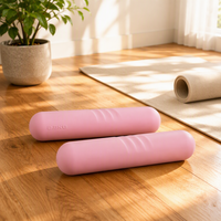Ensemble d'haltères en silicone écologiques, légers et antidérapants, personnalisés par BLOOM Factory Direct, pour femmes, fitness à domicile, yoga, pilates
