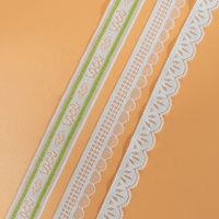 Dentelle avec motif assorti Élastiques en ruban de dentelle à œillets pour emballer les sacs de cadeaux Décoration de fleurs de mariage Fabrication de cartes