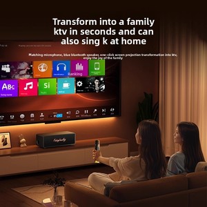 New K3 Retro thông minh tất cả-trong-một máy Karaoke 60W cho loa <span class=keywords><strong>Bluetooth</strong></span> với RGB LED chiếu sáng cho rạp hát tại nhà và KTV Set - Product Image 2