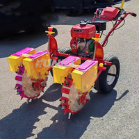 Semoir Direct de Précision 2 Rangs pour Maïs, Soja et Arachide, Petit Semoir Automatique et Épandeur d'Engrais