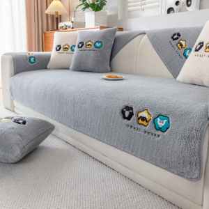 Funda de Sofá de Lana Bereber <span class=keywords><strong>para</strong></span> las Cuatro Estaciones, Cubre Sofá Universal <span class=keywords><strong>para</strong></span> Decoración de Sala de Estar, Antideslizante y Resistente a Arañazos de Gatos - Product Image 2