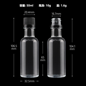 Botella <span class=keywords><strong>de</strong></span> Plástico Transparente <span class=keywords><strong>de</strong></span> 100 ml con Tapa para Bebidas para Mascotas, Leche, Refrescos, Café, Líquidos, <span class=keywords><strong>Agua</strong></span> y Aceite - Product Image 6