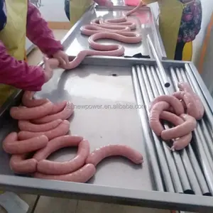 Ligne de production commerciale de saucisses jambon mortadelle bologne 500 kg/h machine à saucisses en vente